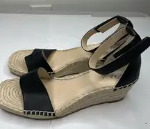 Vince Camuto NWOT  Jesla Leather Espadrille Wedge Sandal