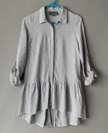 Anthropologie Sunday‎ in Brooklyn sz S button down peplum blouse
