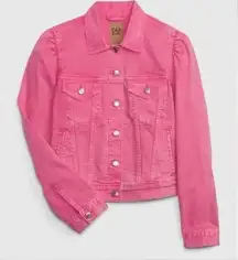 Barbie Gap Jean Jacket Pink Puff Sleeve - Adult Medium NEW