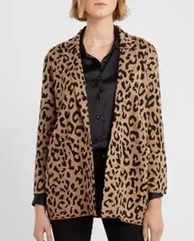 J.Crew Sophie Open Front Sweater Blazer in Leopard Women's Small