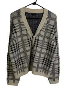 Rails Reece Cardigan Sweater Womens Medium Black Button Up Sweater Wool Knit