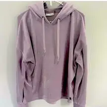 DKNY light purple velvet hoodie size small fits med also