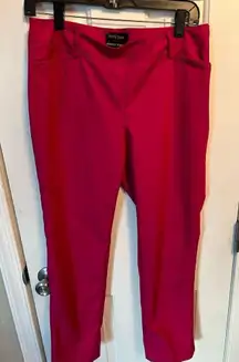 White House black market dress pants fuchsia perfect form size 6R slim ankle