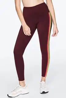 Pink by Victoria’s Secret Stripe Leg Ultimate High Rise Leggings  Maroon Neon