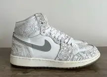 Nike Jordan 1 Retro GS Hi Top Laser White Shoe Size 7Y or 8.5 #850