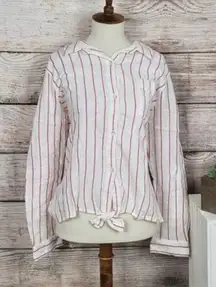 NWT Sanctuary Hayley Stripe Tie Front Shirt Size Extra Large‎