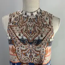 O’Neill Lennon Cream Print Mini Dress Size Medium