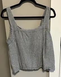a new day Monochrome Gingham Tank Top