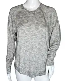 Athleta Shirt Women Small Heather Gray Mindset Sweatshirt Workout Athleisure‎