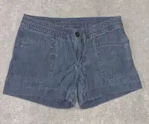 The North Face Shorts Womens‎ Size 8 Chambray Drawstring 3.5"