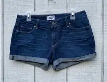 Paige Denim Shorts Dark Wash Cuffed Casual Everyday Size 28