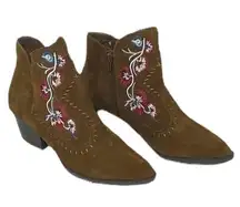 CARLOS SANTANA Ladies BRAND NEW Embroidered Suede LEATHER Cowboy Boots Booties