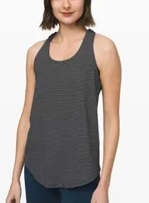 Hyper Stripe B/W Pleated Love Tank