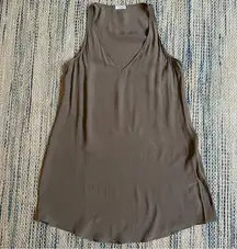Taupe Silk Blend Tank Size Medium Layering Top Light Brown