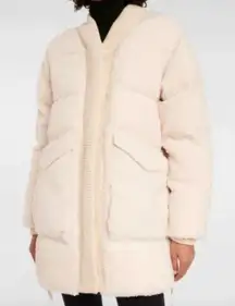 Varley Wynn Sherpa Puffer Coat in Sandshell