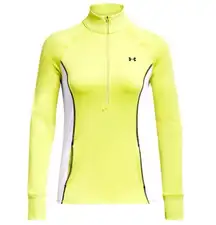 NWT Women's Under Armour Train Cold Weather ½ Zip Pullover Lime Green
