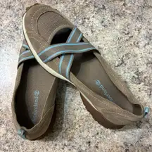 Timberland Women's Taupe Suede Mary Jane Slip-On Casual Shoes Size 7.5