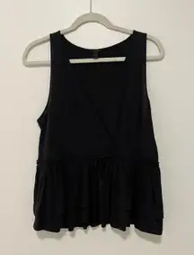 JCrew Black Peplum Tank top 