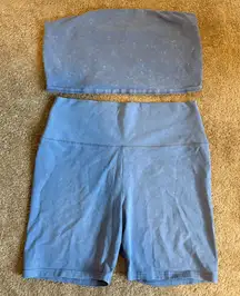Aerie Blue Bike Shorts Set