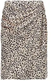 BOSS wrap effect skirt with animal print size 6 (b16)