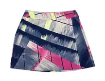 Jamie Sadock Retro Electric Geometric Athletic Skirt Active Golf Skort Size 12