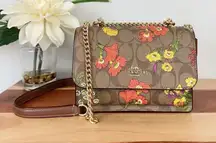 NWT Coach Mini Klare Crossbody In Signature Canvas With Floral‎ Print