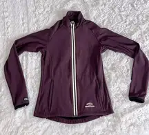 for Women Dryline Ribbed Zip Up Running Jacket Color Purple Size S EUC