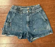 BDG urban Outfitters “skate” high rise denim shorts XS elastic waist