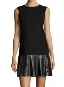 Derek Lam 10 Crosby faux leather pleated mini dress size 4