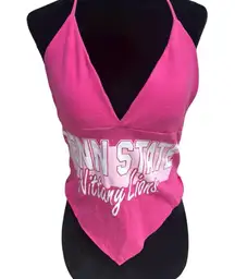 Custom Upcycle Rework Pink Penn State Halter Top | PSU Nittany Lions Game Day
