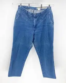 Blue Clover Jeans High Waist Western Style Mom Jean v front Rocky Mountain