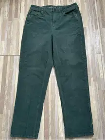 American Eagle Outfitters Green Corduroy Mom Jeans Size 10
