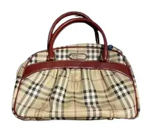 Polo Santa Roberta Beige/Tan Plaid Trademark Design Tote Purse. NWT