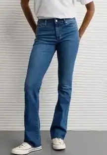 American Eagle Curvy Kick Boot Cut Jeans Blue 00