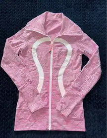 Lululemon Define Jacket Thumbholes Full Zip Athletic Pink White Size 4