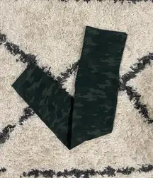 Green Camo Print Seamless Leggings