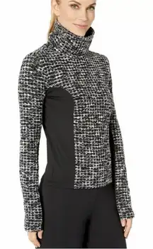 Nike Women's Black White‎ Cowl Turtleneck Neck Sweater Training Shirt Base Layer