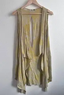 CHALET x ANTHROPOLOGIE | Gray Yellow Green Chartreuse along Line Vest | Small