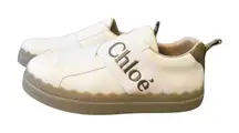 Chloé New White Leather Women's Sneakers, size 38/US 8