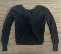 LOFT Black Knot Back Sweater - Size XS