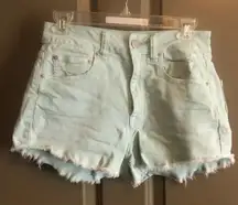 Mint High-Waisted Denim Shorts