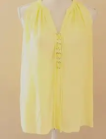 Violet & Claire yellow halter tank size small