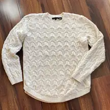 4/$20 Jeanne Pierre Cable Knit Lightweight 100% Cotton Sweater