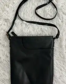 Margot Anthropologie Black Leather‎ Crossbody Bag