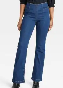 - Women's Relaxed Fit Pull-On Flare Jeans Knox Rose blue trousers size M l…