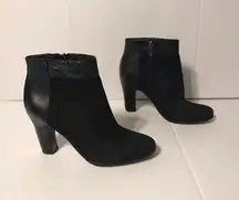 Sam Edelman black suede ankle zip up booties size 8 / EU 39
