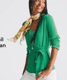 CAbi Cocktail Cardigan Styke #6244 Green sz Medium