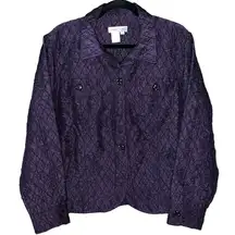 🎄Coldwater Creek Purple Button Up Jacket