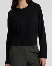 Express Cotton Crew Neck Long Sleeve Boyfriend Tee