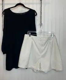 Lauren Ralph Lauren & Rebdolls White Shorts & Slit Sleeve Top Bundle Size 1X